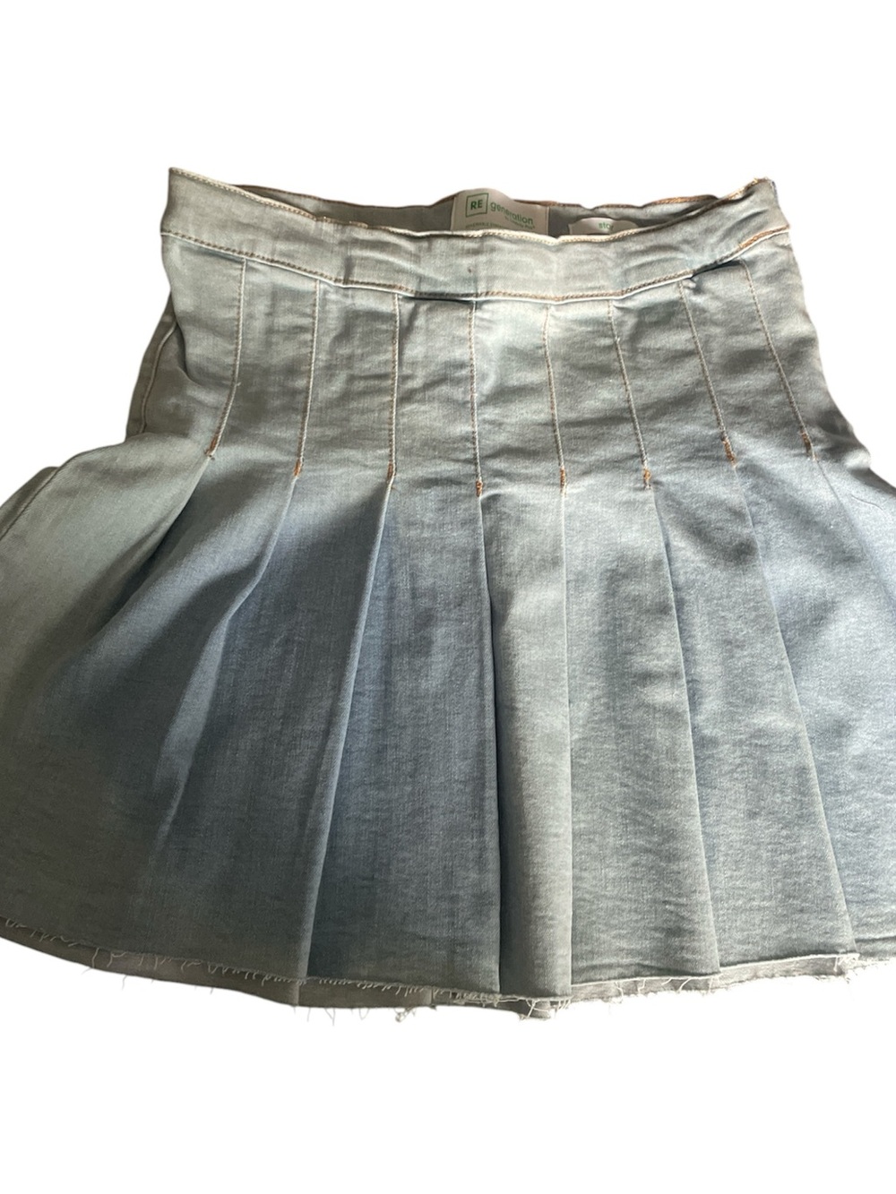 REgeneration by Celebrity Pink Light Blue Denim Skirt